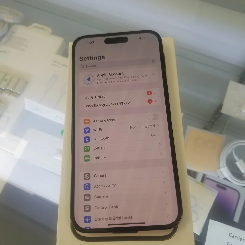 Apple Smartphone with Black and Silver Finish